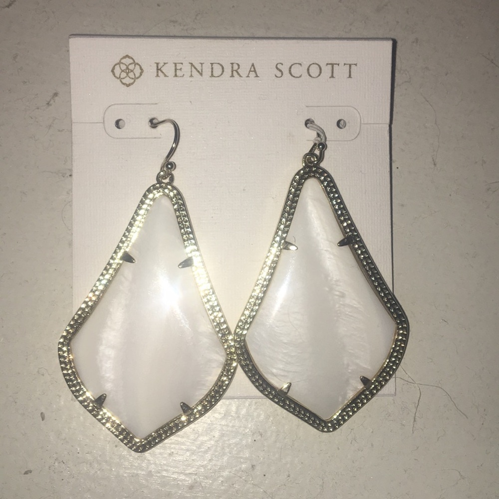 White Kendra Scott Earings